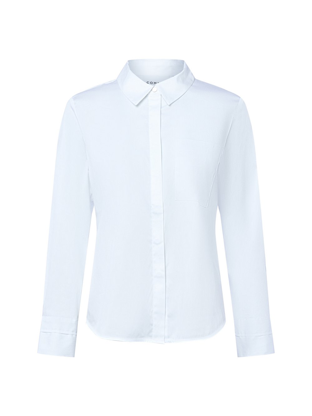 Thumbnail - comma Hemdbluse Damen Baumwolle weiß, 38