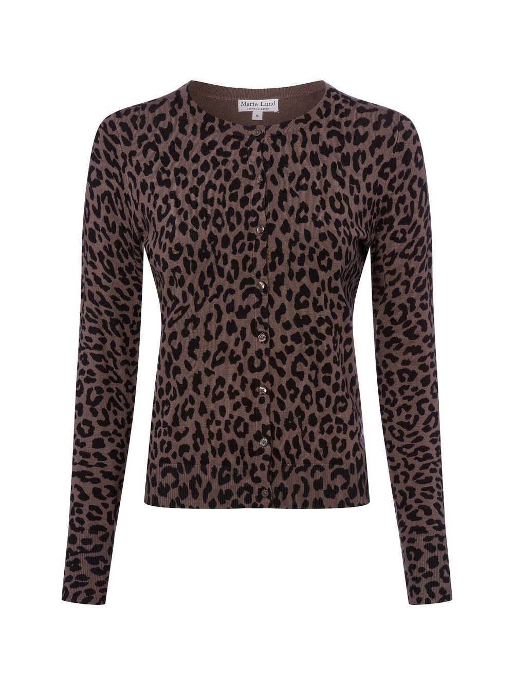 Marie Lund Strickjacke Damen Viskose braun gemustert, XXL