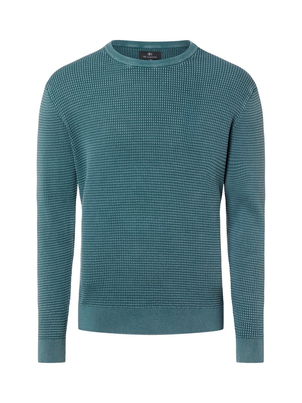 Nils Sundström Strickpullover Herren Feinstrick grün meliert, M