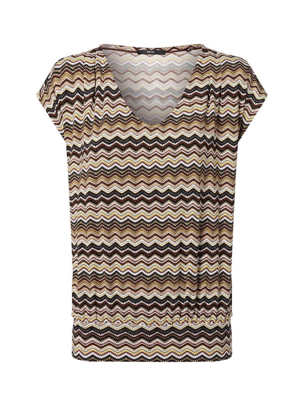 zero T-Shirt Damen Viskose mehrfarbig gemustert, 38