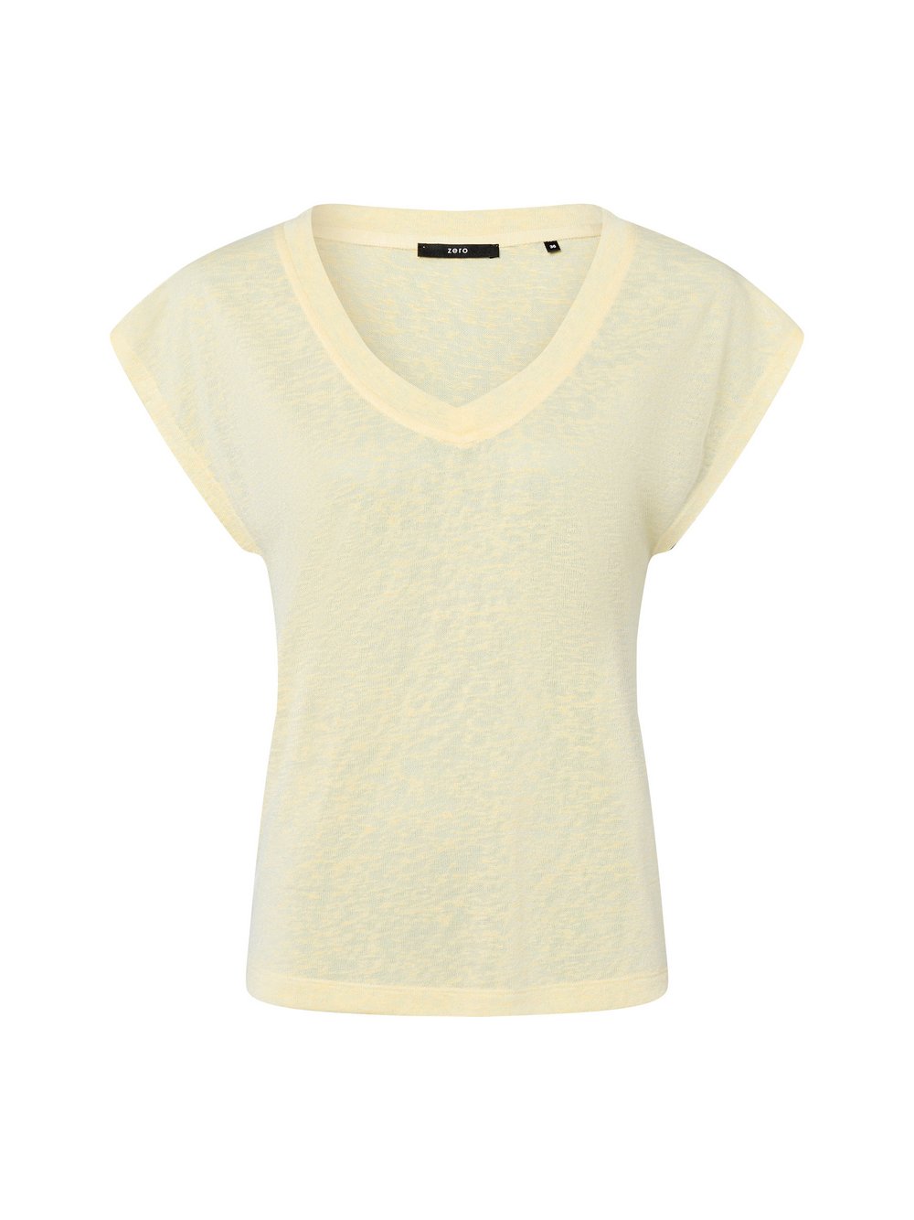 zero T-Shirt Damen Viskose gelb meliert, 44