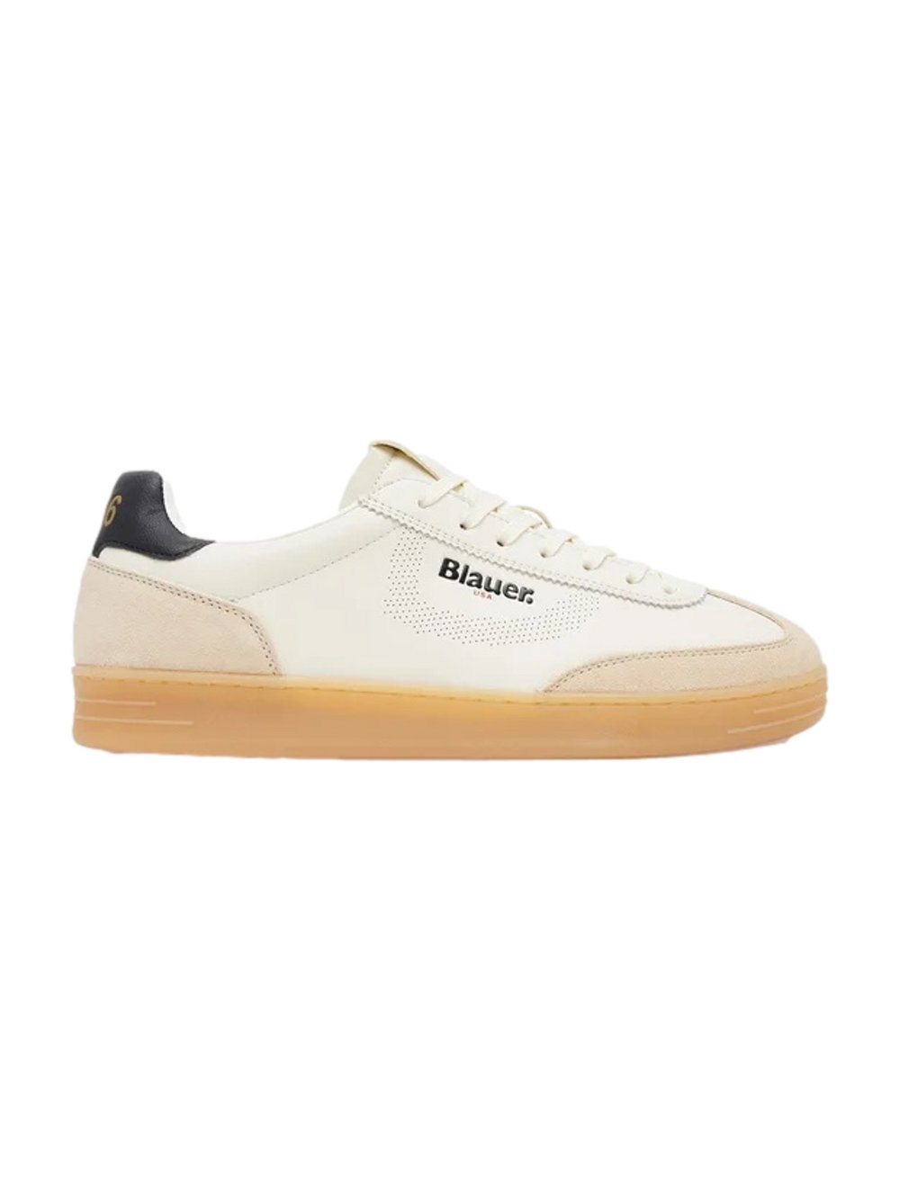 Blauer Sportschuhe Herren Leder braun, 41