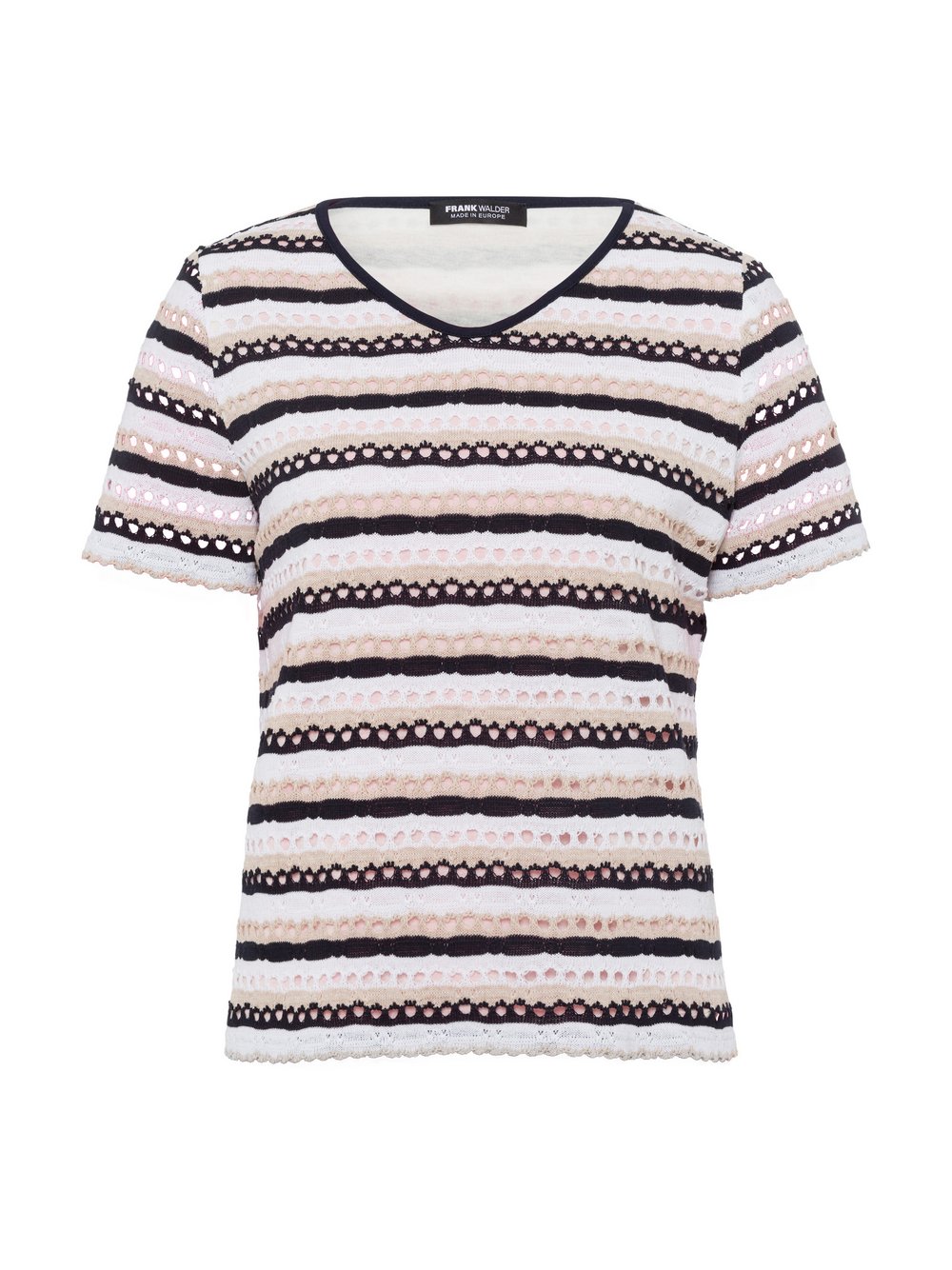 Frank Walder Shirt Damen Baumwolle mehrfarbig gestreift, 52