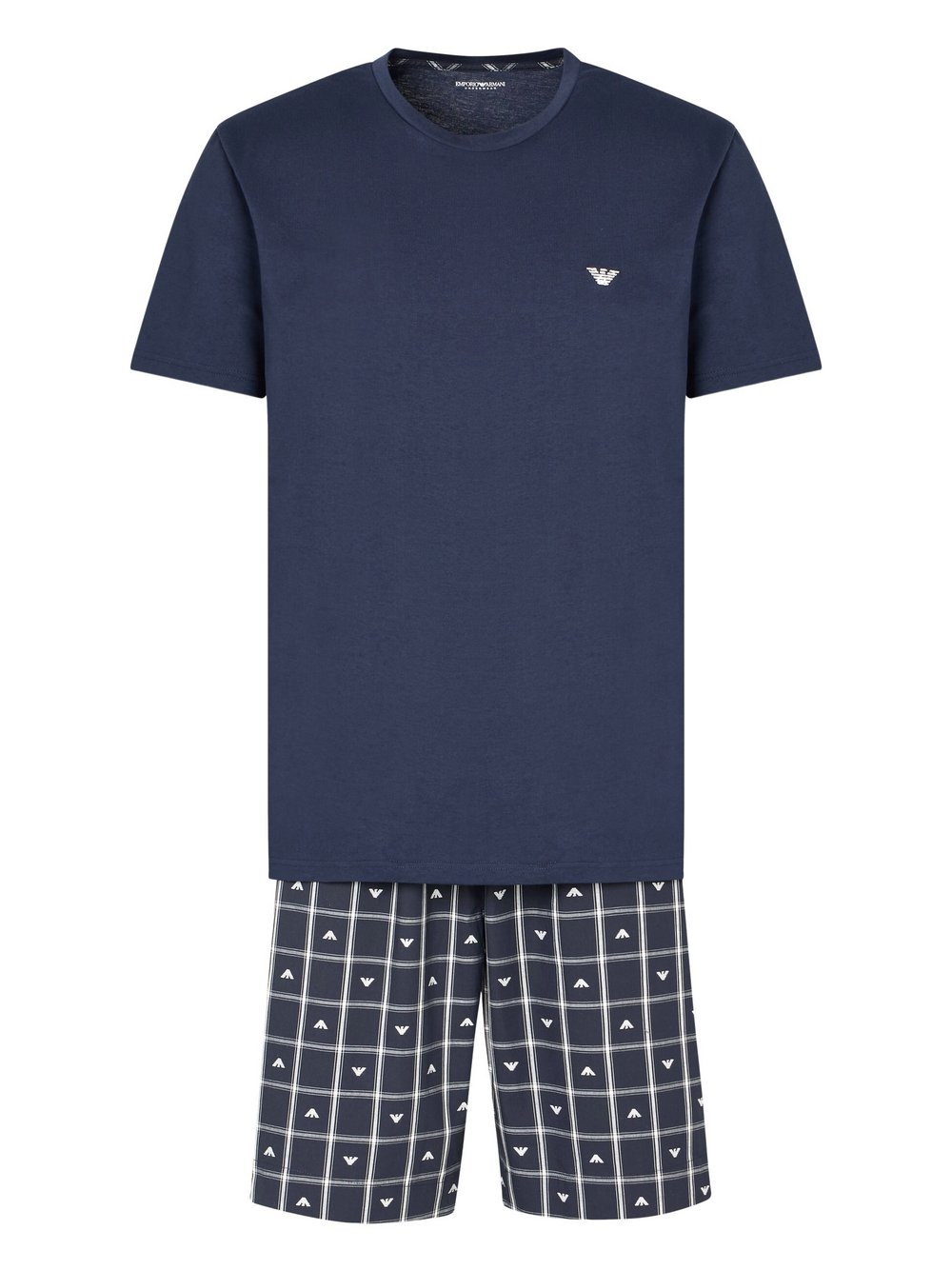 Emporio Armani Schlafanzug Herren Baumwolle blau, L