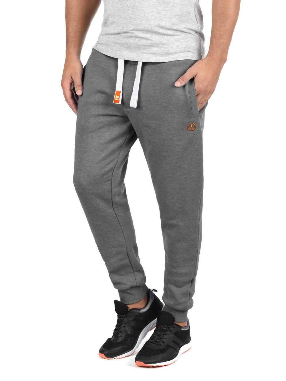 Thumbnail - Solid Jogginghose Herren Baumwolle grau, M