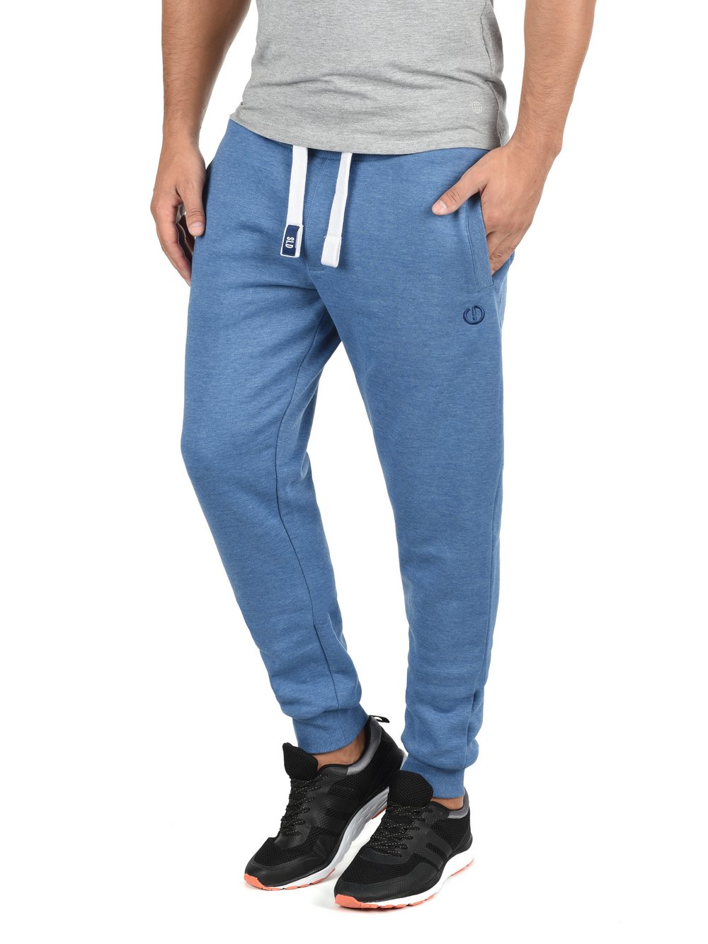 Solid Jogginghose Herren Baumwolle blau, XXXL