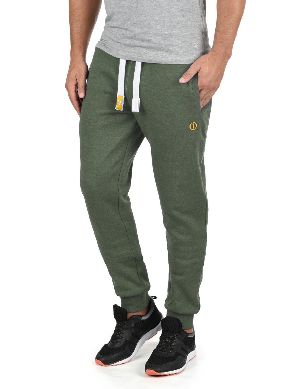 Thumbnail - Solid Jogginghose Herren Baumwolle grün, M