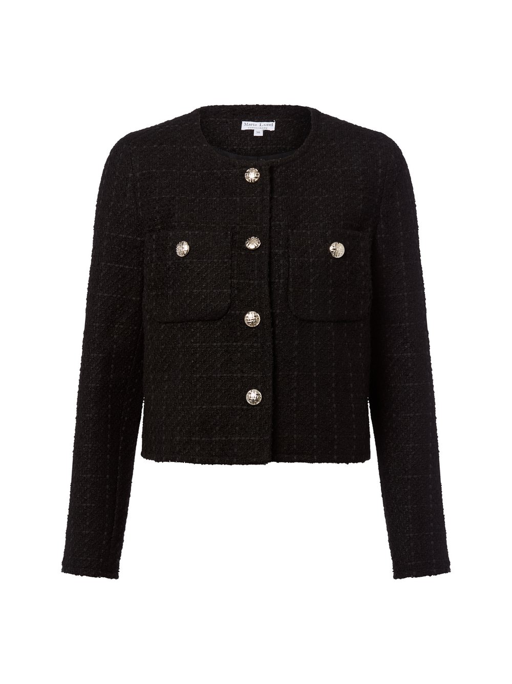 Marie Lund Kurzblazer Damen schwarz strukturiert, 38