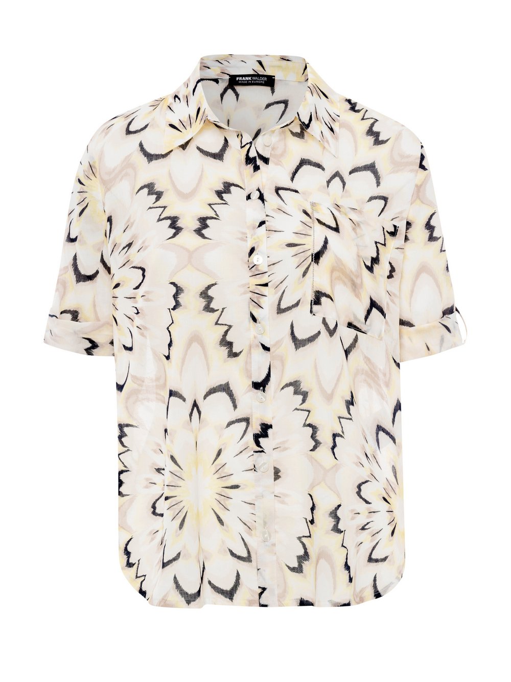 Frank Walder Druckbluse Damen Baumwolle mehrfarbig gemustert, 46