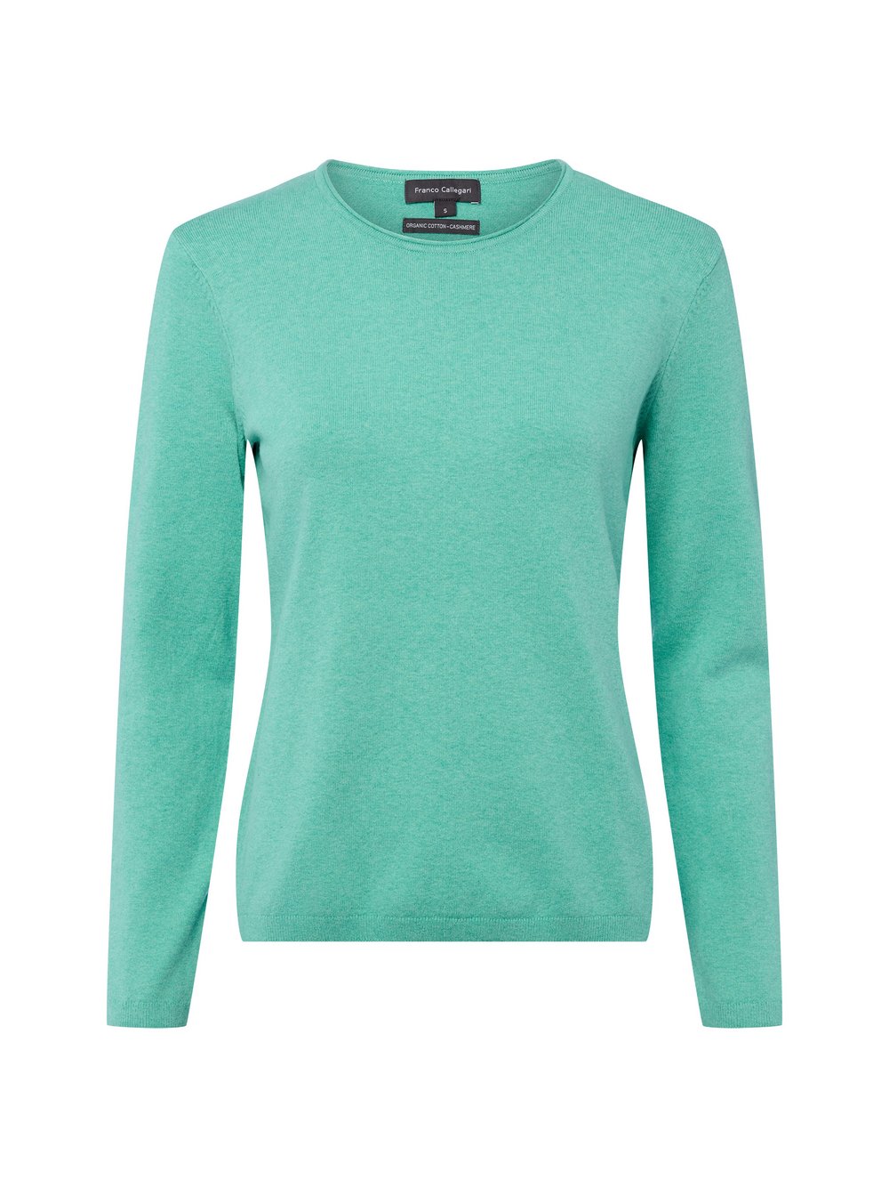 Franco Callegari Strickpullover mit Cashmere-Anteil Damen Baumwolle grün meliert, XXL