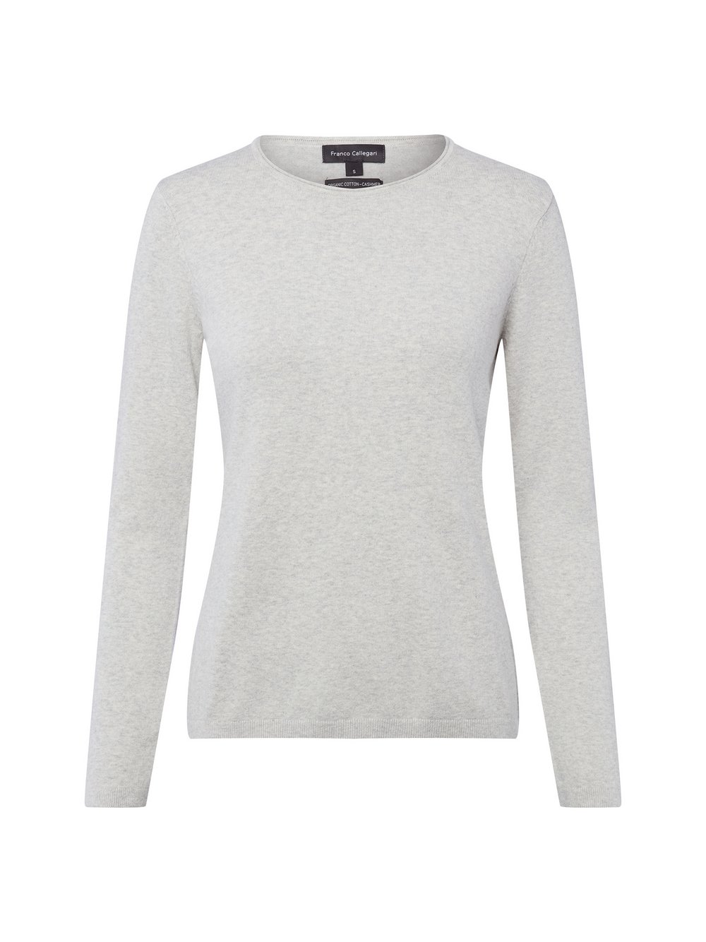 Franco Callegari Strickpullover mit Cashmere-Anteil Damen Baumwolle grau meliert, XXL
