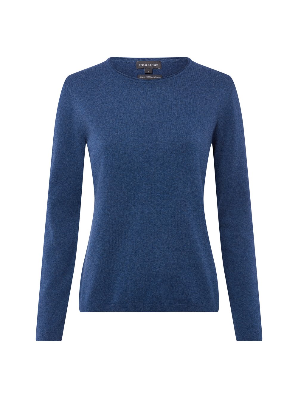 Franco Callegari Strickpullover mit Cashmere-Anteil Damen Baumwolle blau meliert, S