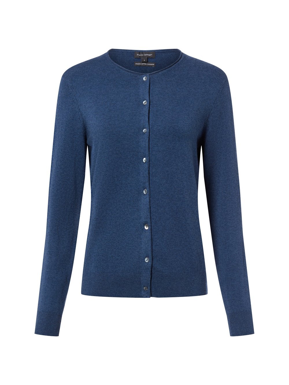 Franco Callegari Strickjacke mit Cashmere-Anteil Damen Baumwolle blau meliert, M