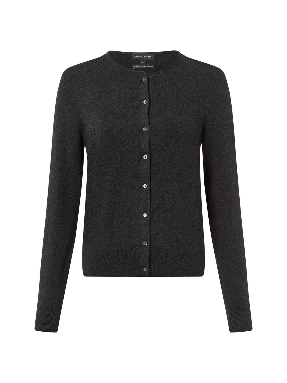 Franco Callegari Strickjacke mit Cashmere-Anteil Damen Baumwolle grau meliert, L