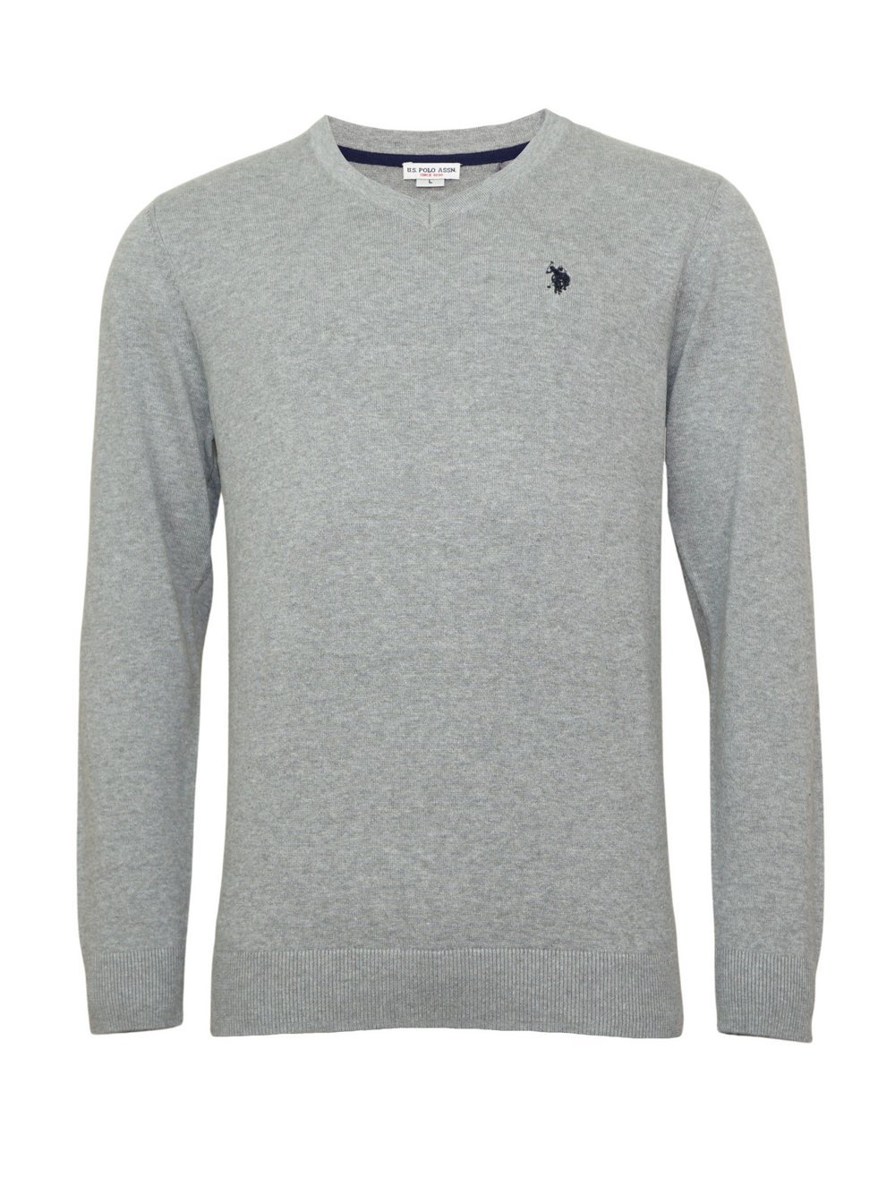 U.S. Polo Assn. Pullover Herren Baumwolle grau, L