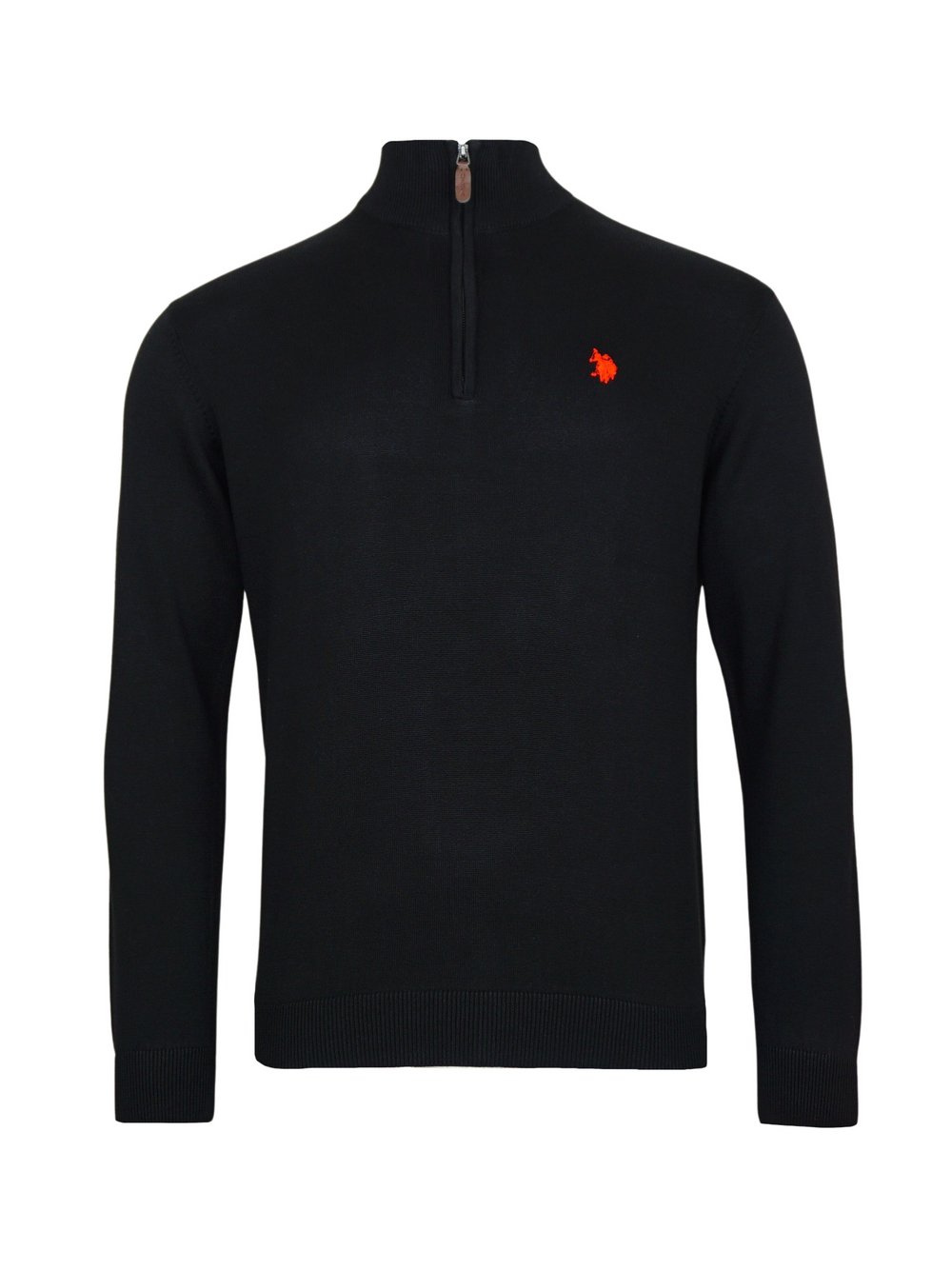 U.S. Polo Assn. Troyer Half Zip Herren Baumwolle schwarz, XXL