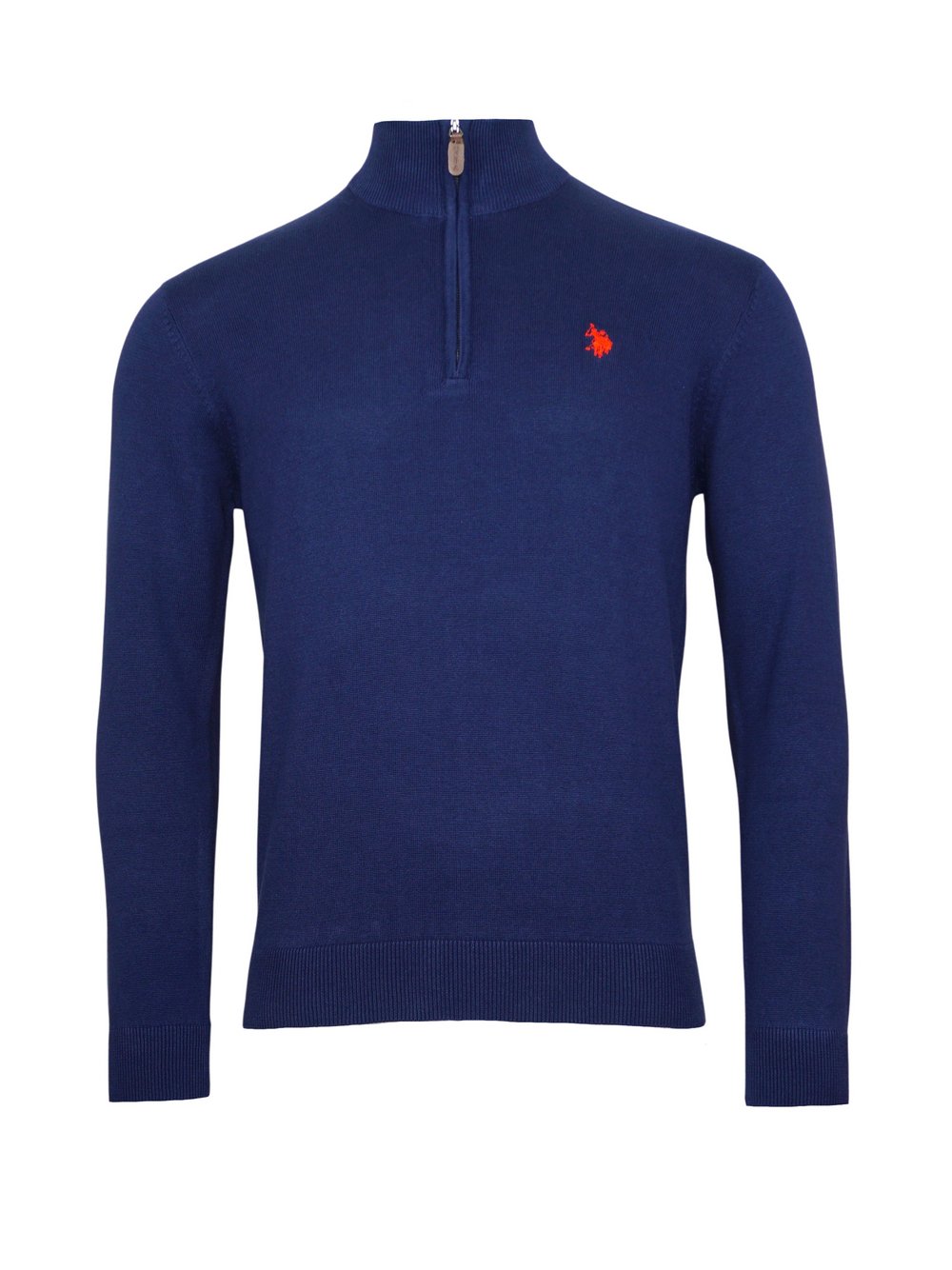 U.S. Polo Assn. Troyer Half Zip Herren Baumwolle blau, XXL