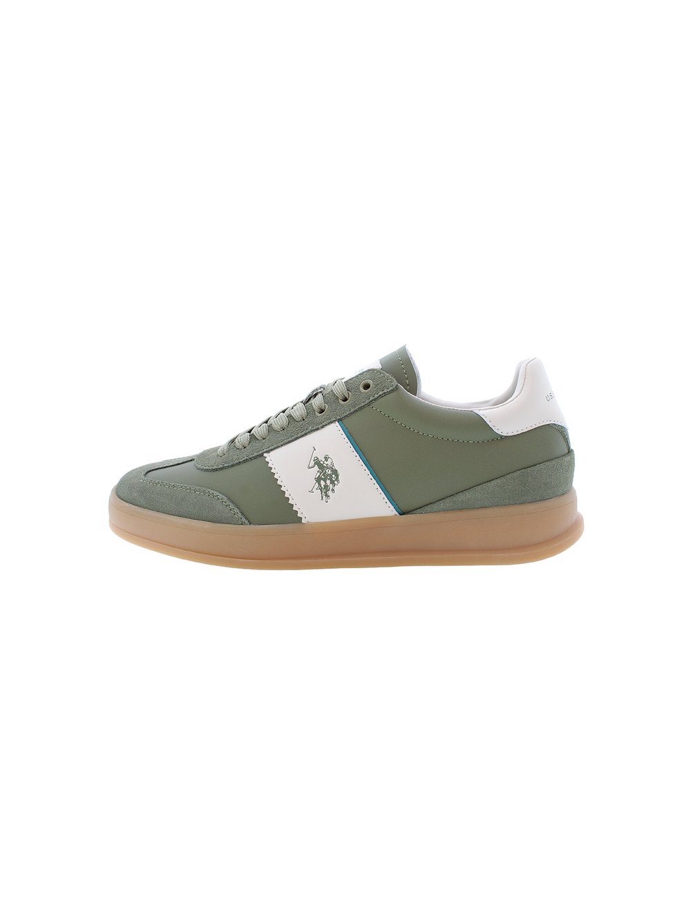 U.S. Polo Assn. Sneaker Herren Leder grün, 44