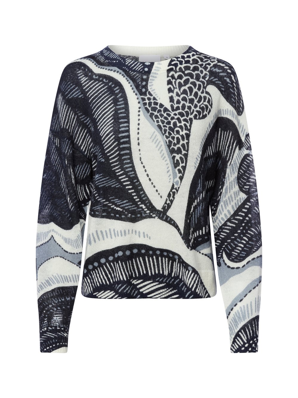 comma Strickpullover Damen Feinstrick mehrfarbig gemustert, 40