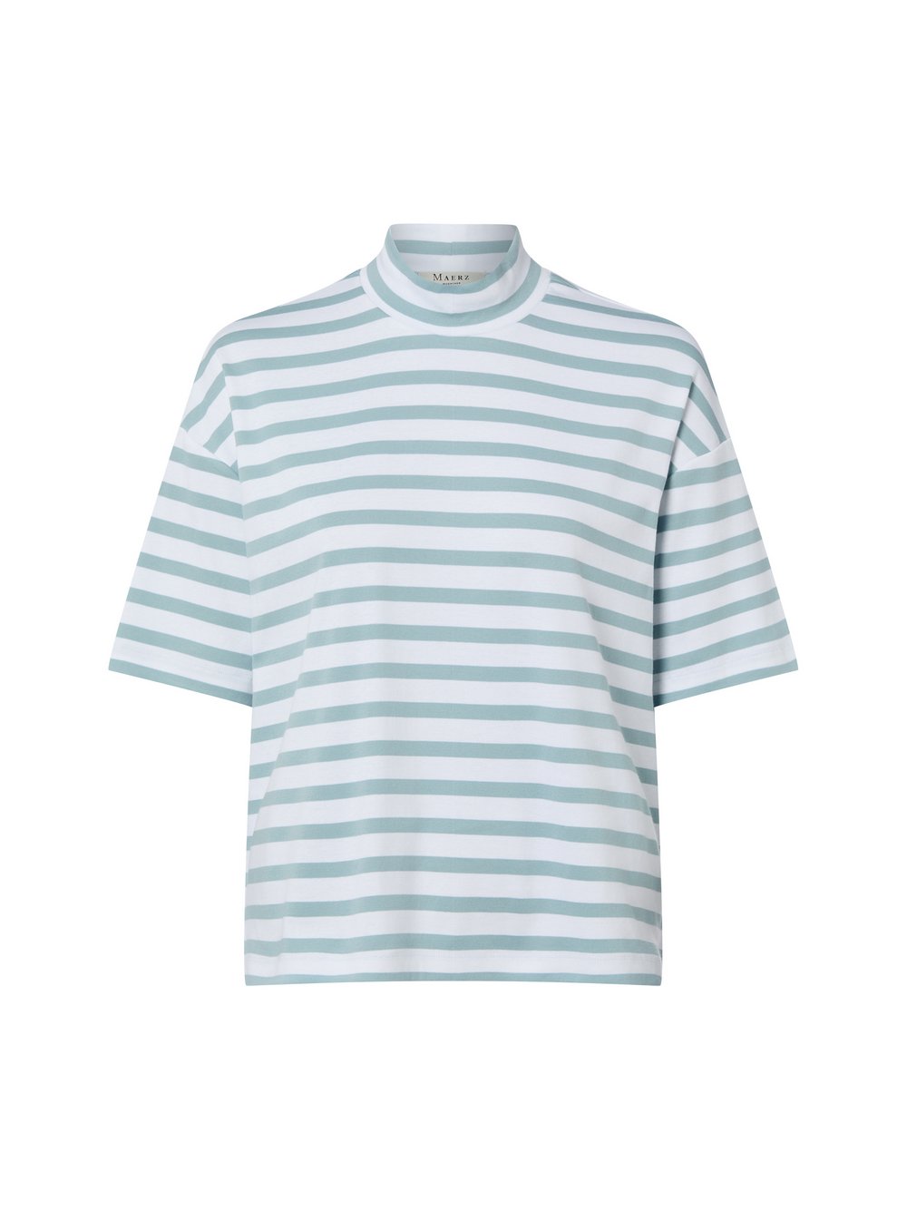 MAERZ T-Shirt Damen Baumwolle grün gestreift, 42