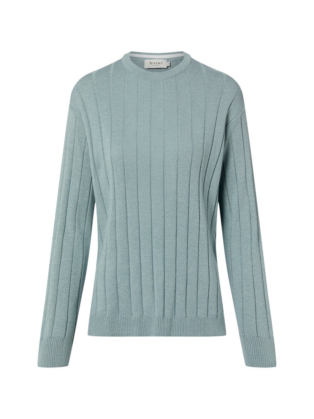 MAERZ Strickpullover mit Woll-Anteil Damen Schurwolle blau, 38