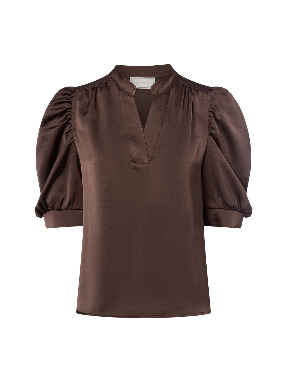 Neo Noir Bluse Damen Satin braun, 38