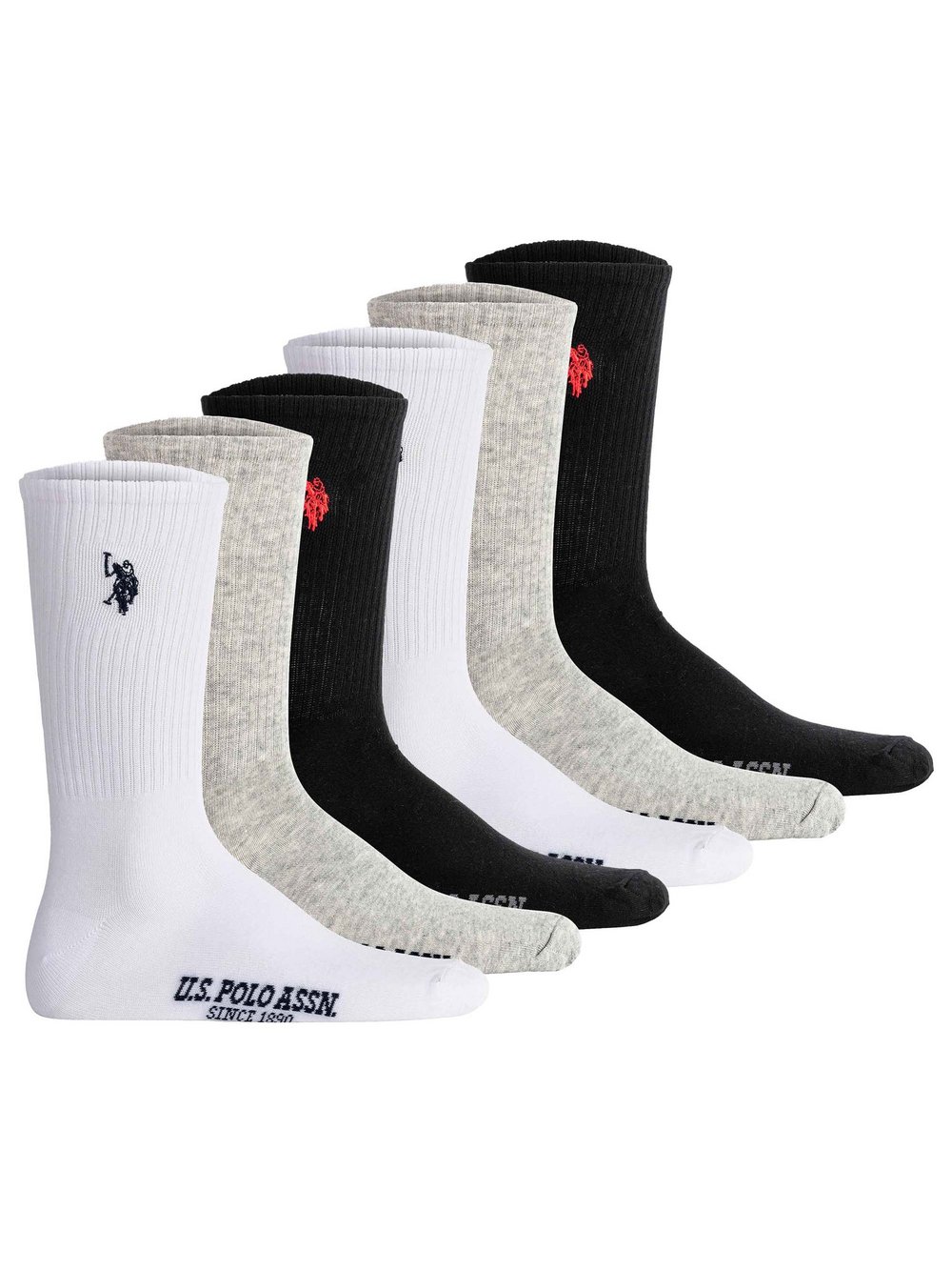 U.S. Polo Assn. Socken 6er Pack Herren Baumwolle mehrfarbig, 43-46