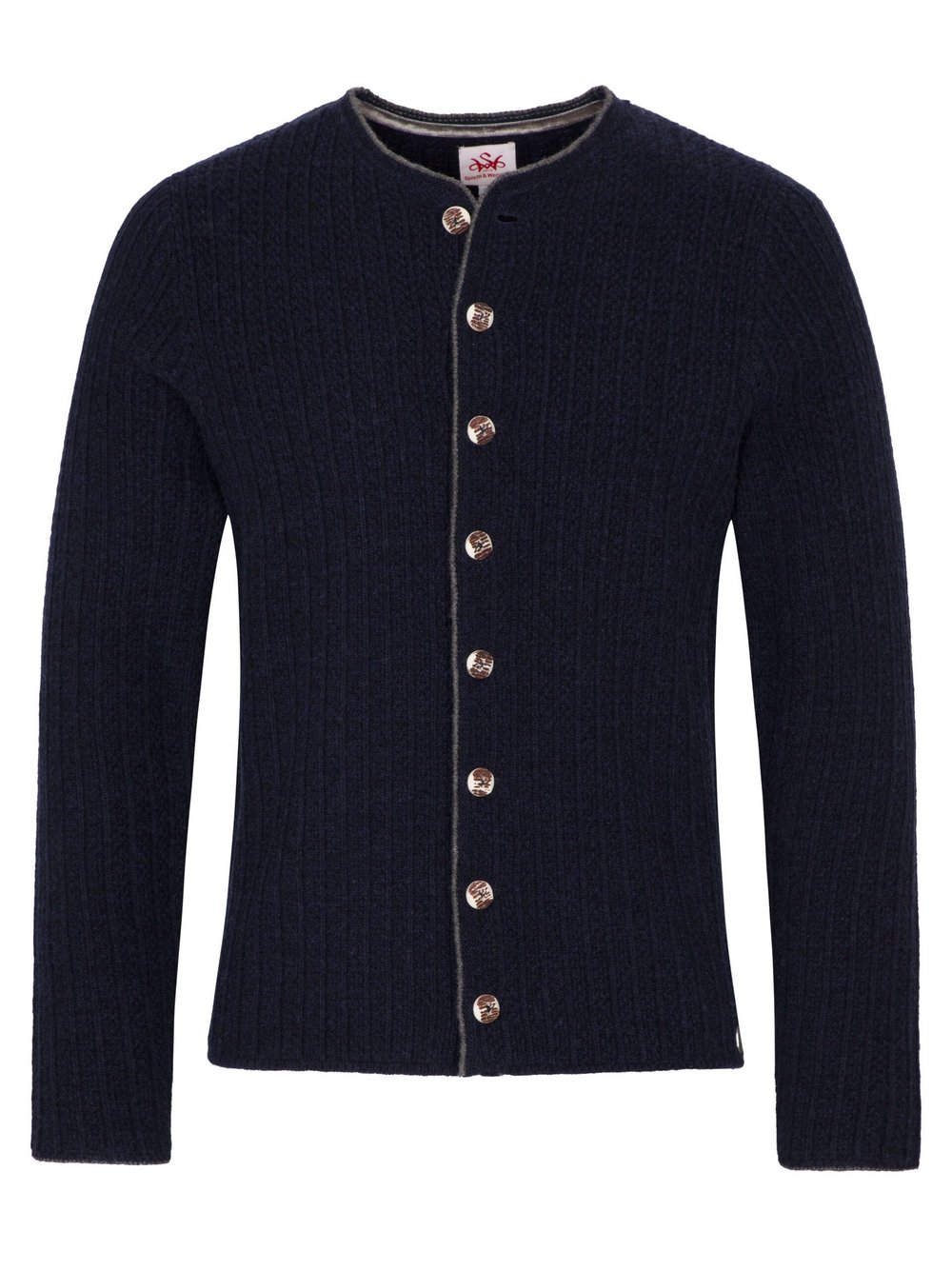 Thumbnail - Spieth & Wenksy Trachtenstrickjacke Herren Wolle blau, XL