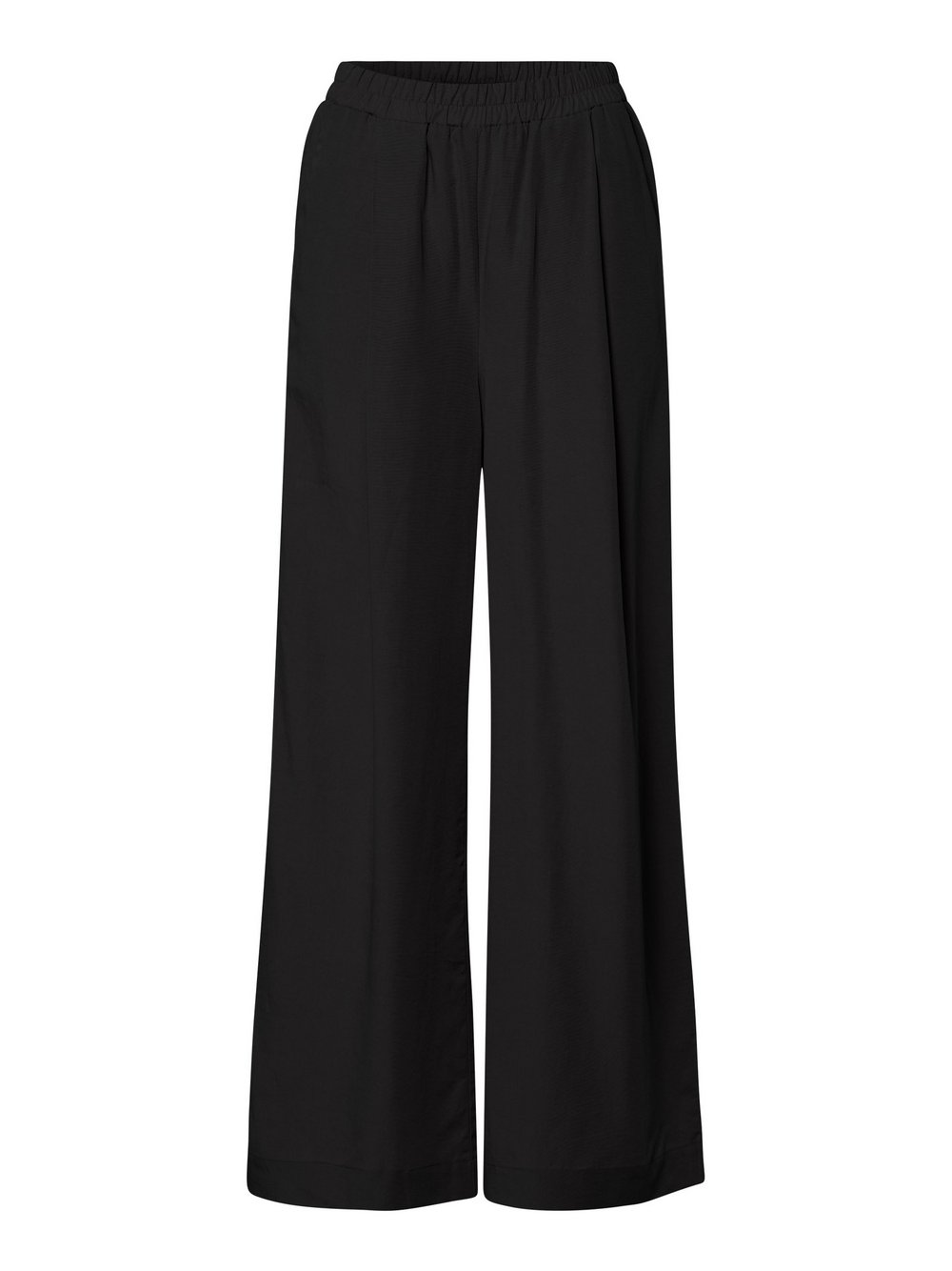 Les Lunes Lange Business Hose Damen Lyocell schwarz meliert, M