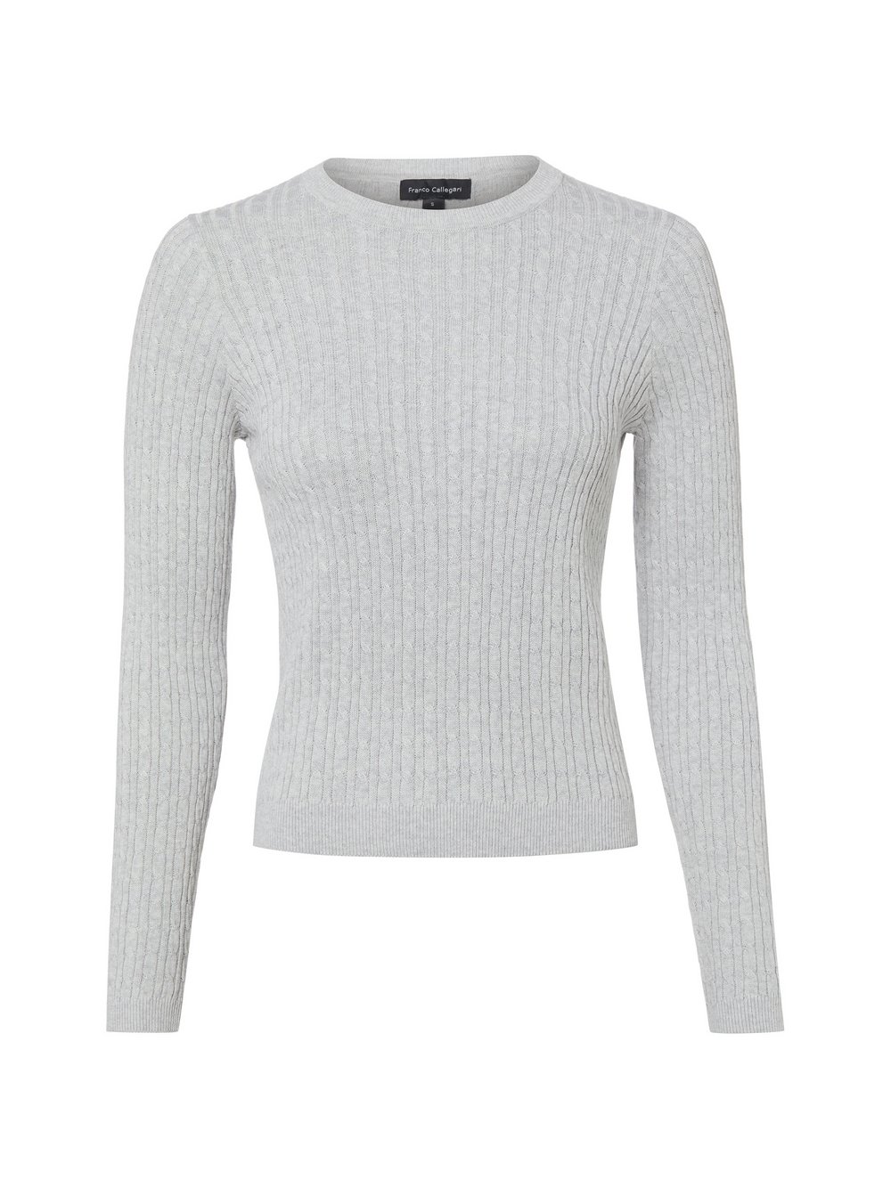 Franco Callegari Strickpullover Damen Baumwolle grau meliert, L