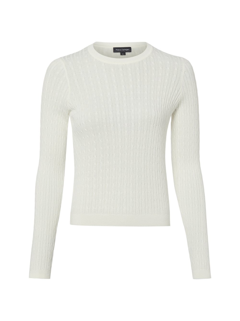 Franco Callegari Strickpullover Damen Baumwolle weiß, M