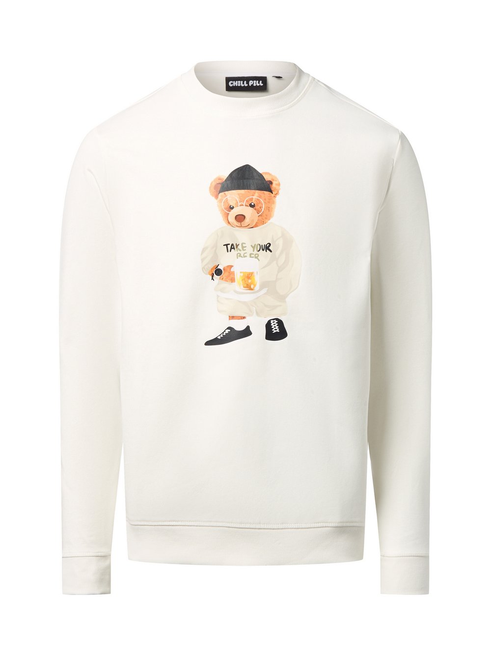 Chill Pill Sweatshirt Herren Baumwolle mehrfarbig bedruckt, XXL