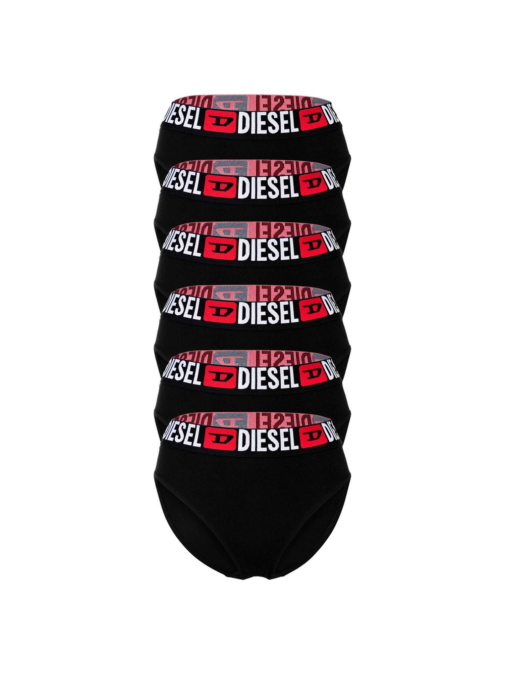 Diesel Slip 6er Pack Damen Baumwolle schwarz, XS