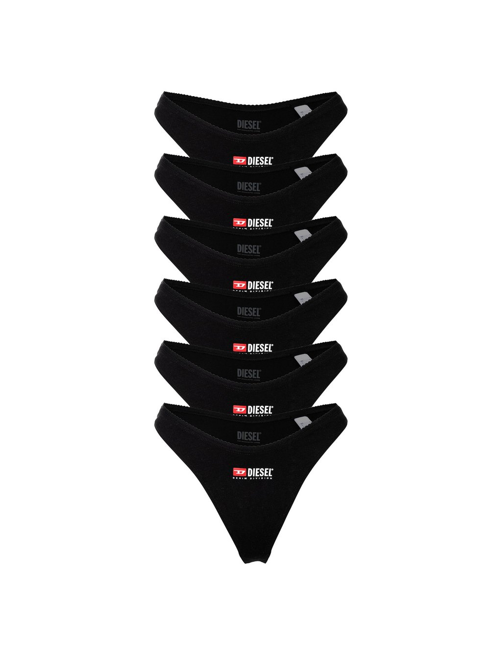 Diesel String 6er Pack Damen Baumwolle schwarz, M