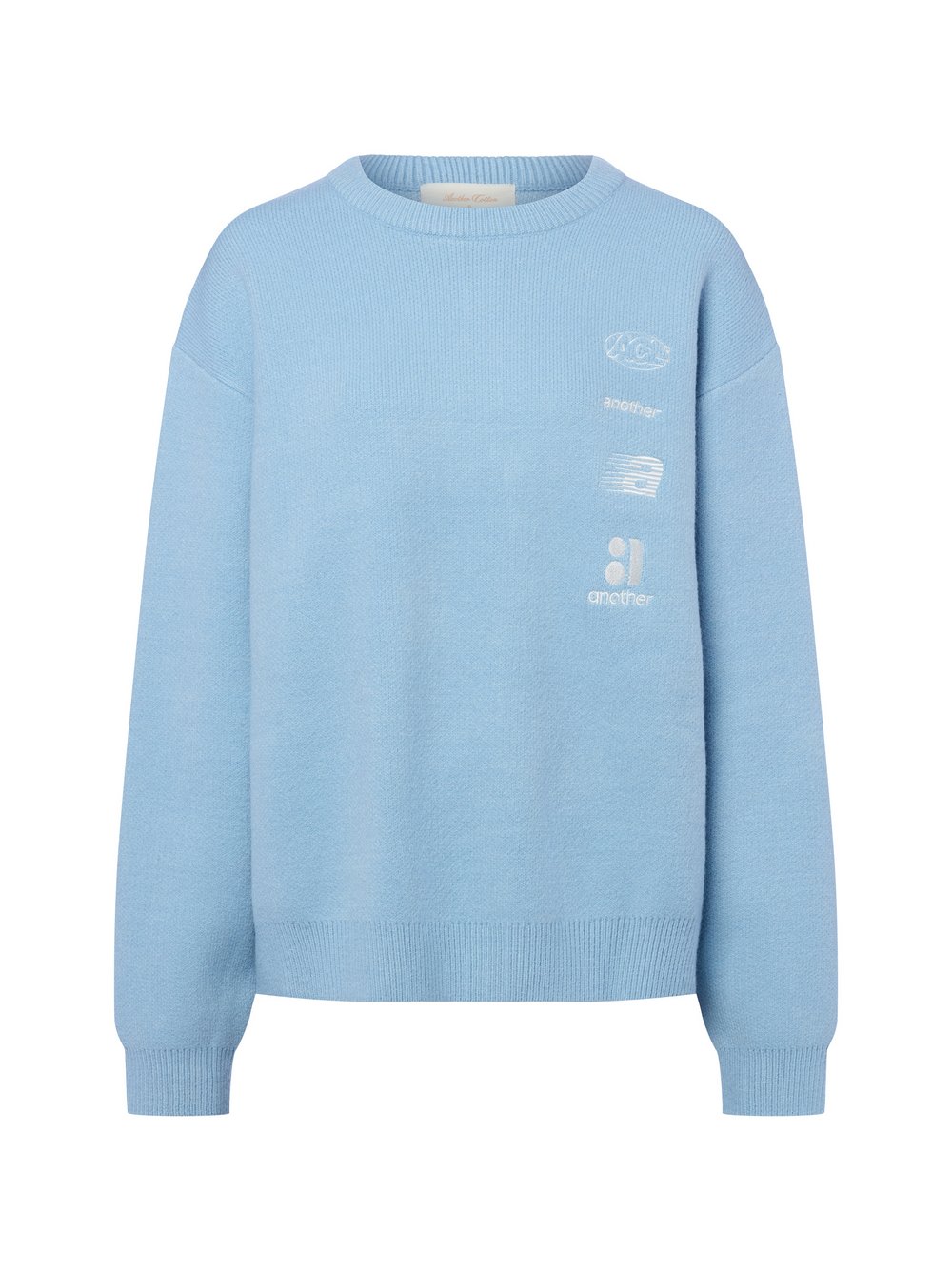 Another Cotton Lab Strickpullover Damen blau gemustert, M