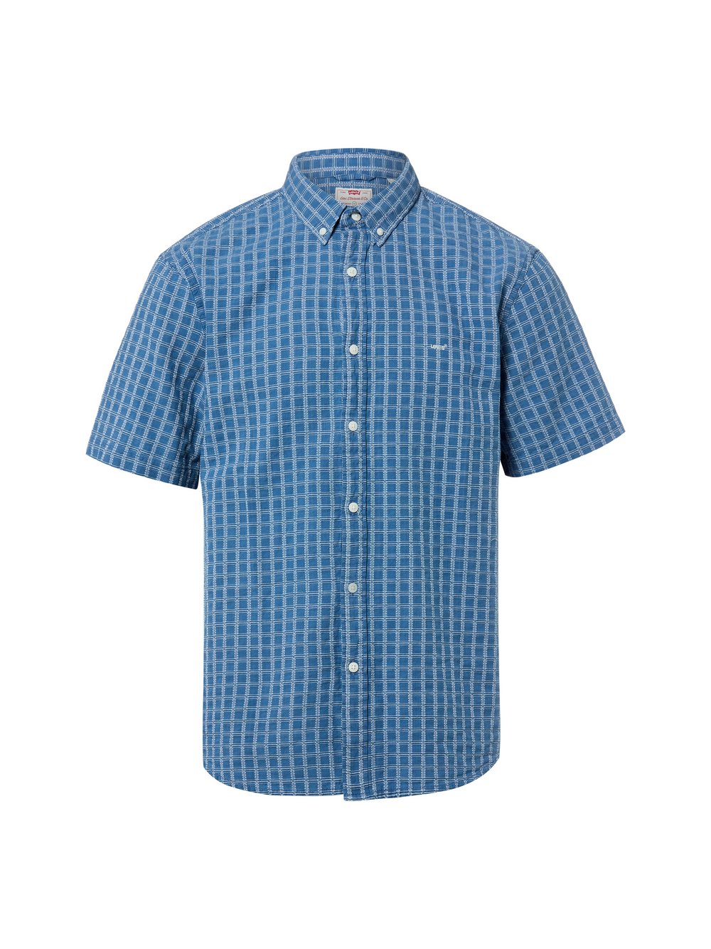 Levi's Kurzarmhemd Herren Comfort Fit Baumwolle (100%) blau kariert, XL