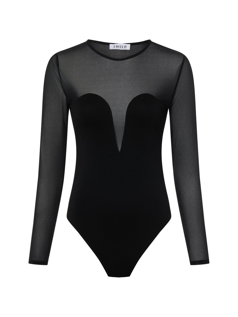 EDITED Langarmbody Damen Viskose schwarz, 36