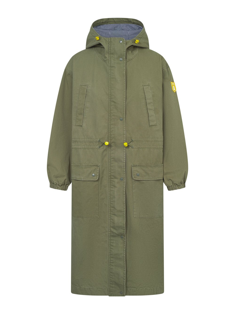 Thumbnail - Derbe Langmantel Damen Baumwolle grün, 36