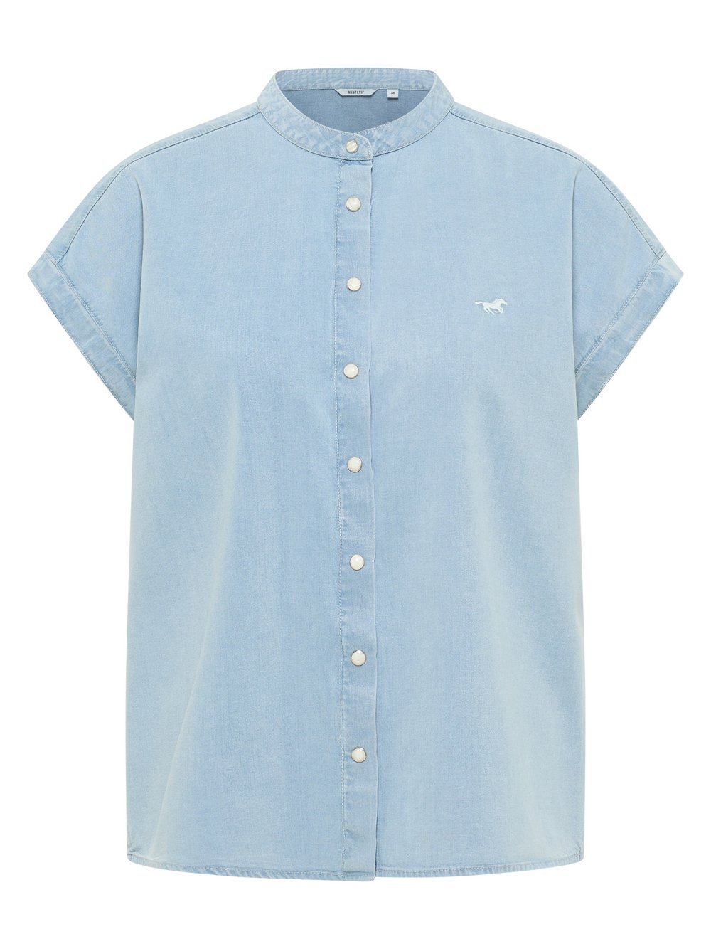 Mustang Bluse Damen Lyocell blau, 34