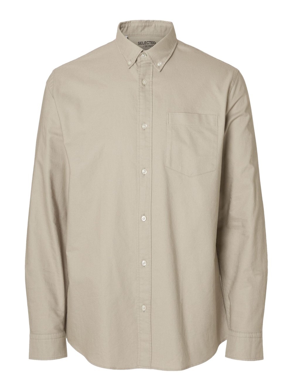 Selected Hemd Herren Regular Fit Baumwolle beige, XXL