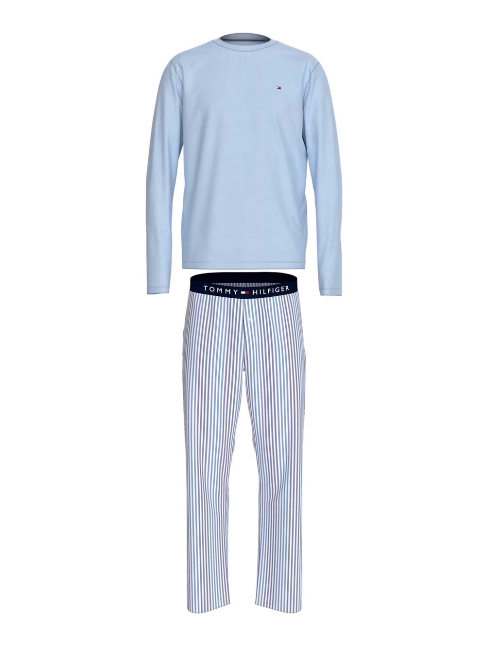 Tommy Hilfiger Pyjama Herren Baumwolle blau gestreift, M