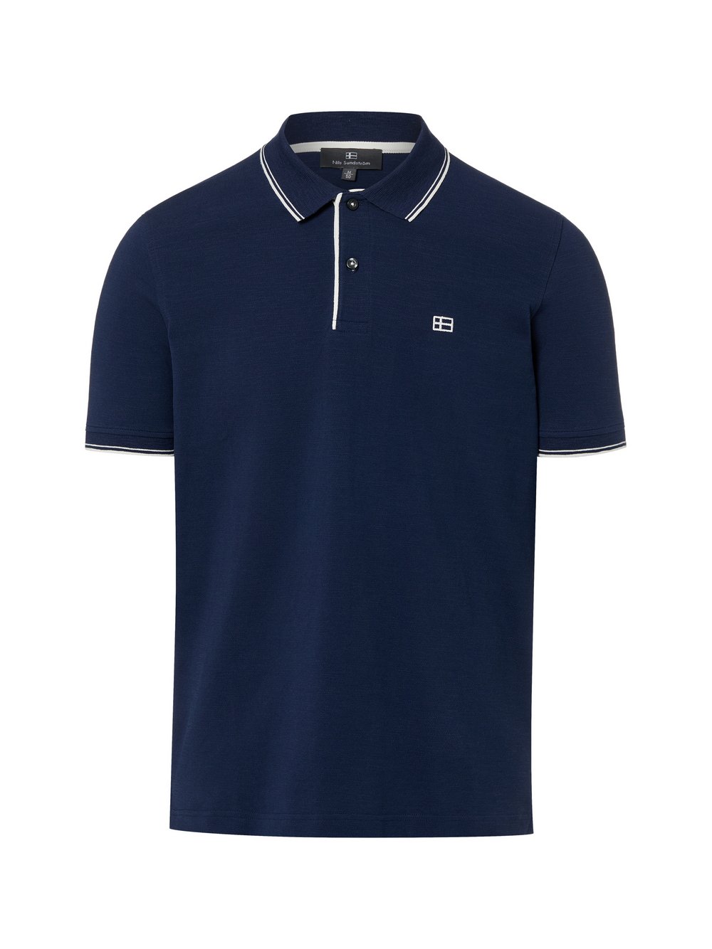 Nils Sundström Poloshirt Herren Baumwolle (100%) blau, XL