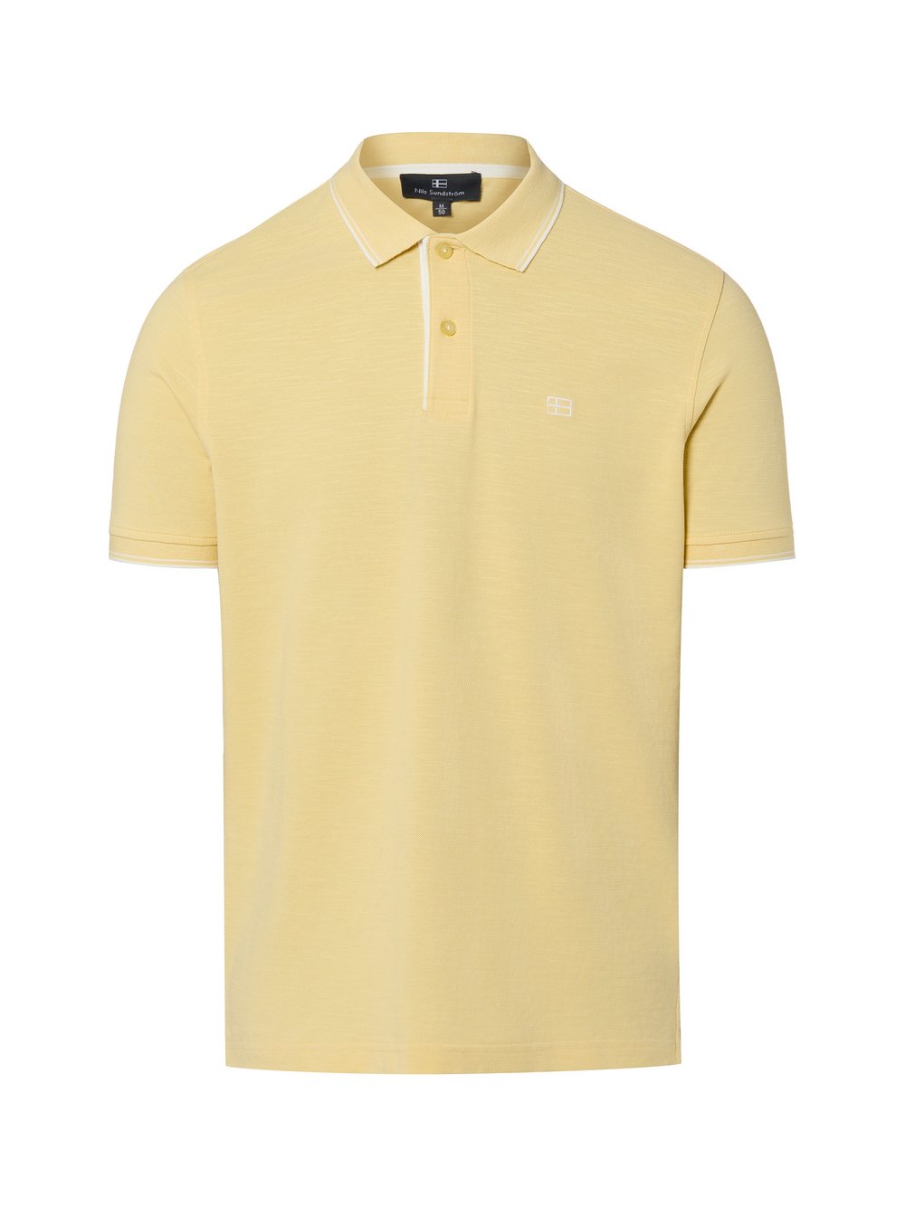 Nils Sundström Poloshirt Herren Baumwolle (100%) gelb, M