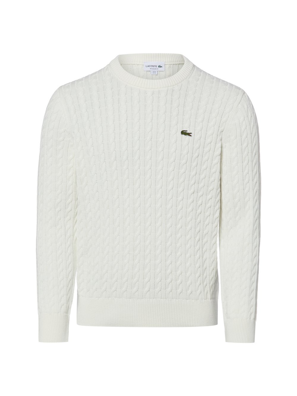 Lacoste sweter z dzianiny Mężczyźni Bawełna biały, 5