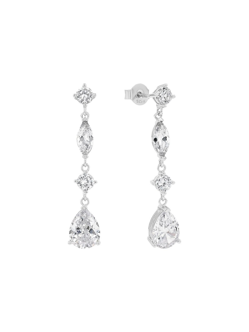 amor Ohrhänger Damen silber, ONE SIZE