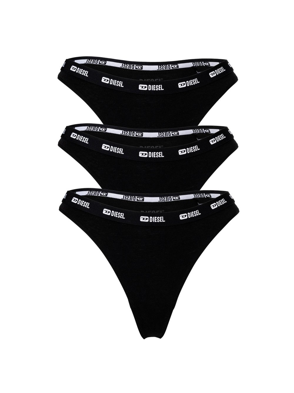 Thumbnail - Diesel String 3er Pack Damen Baumwolle schwarz, M