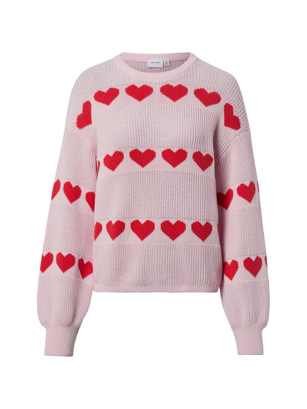 Vila Strickpullover Damen Baumwolle mehrfarbig gemustert, M