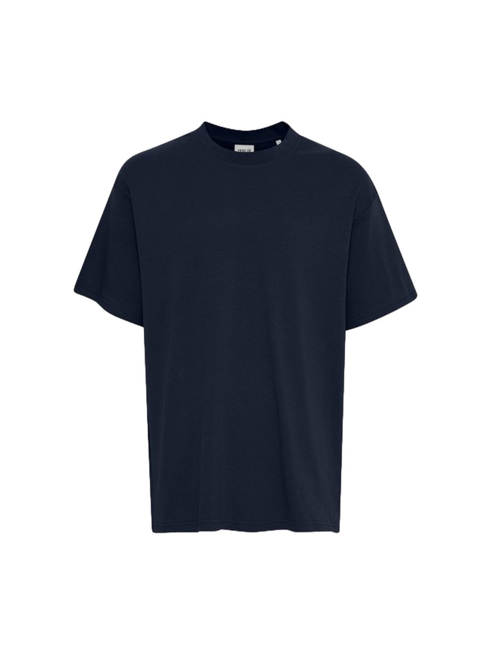 Solid T-Shirt Herren Baumwolle blau, XXL