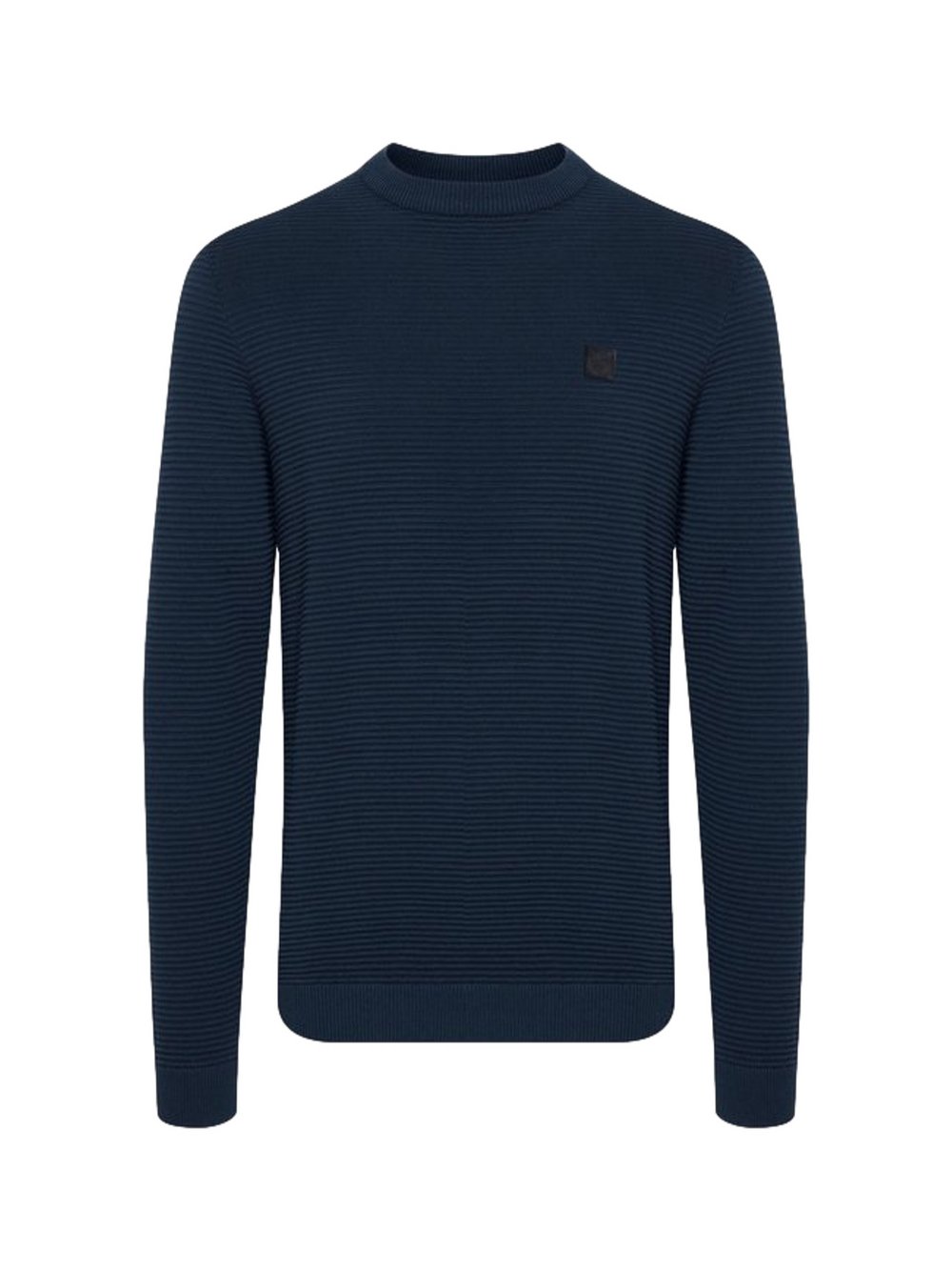 Solid Pullover Herren Baumwolle blau, XXL