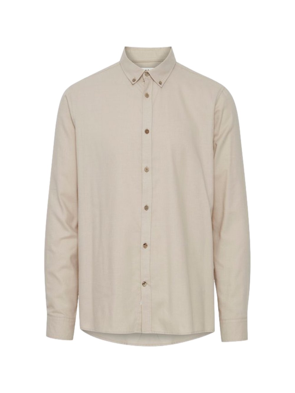Solid Hemd Herren Regular Fit Baumwolle beige meliert, XL